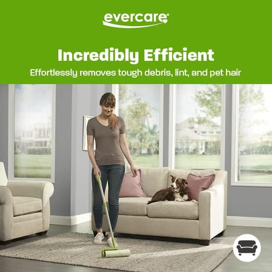 Evercare Pack of 6 10 Wide Large Surface Mega Pet Roller Refill 50 Sheets Each (300 Sheets Total)