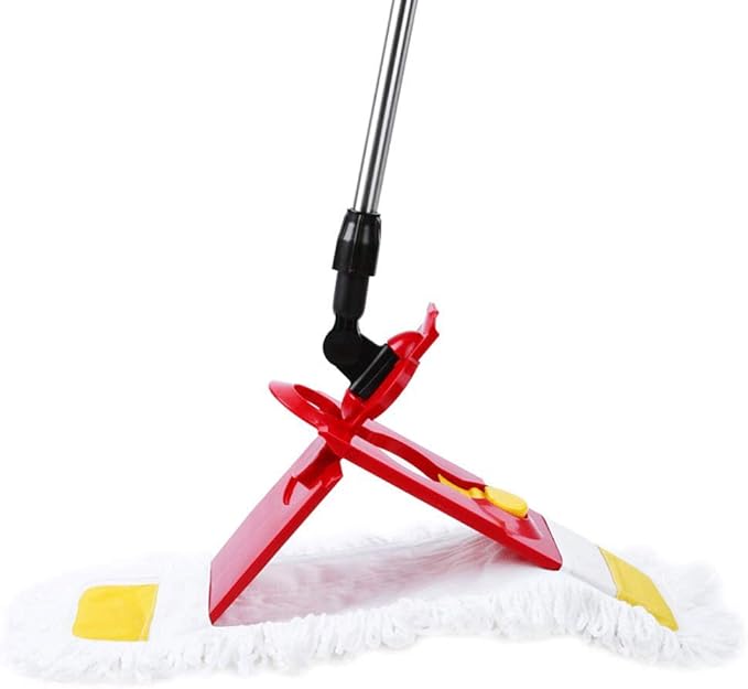 Mop - Microfiber Flat Mop Aluminum Plate Stainless Steel Handle with Extension Reusable Mop Pads