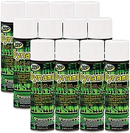 Zep Dynamo Circuit Board and Electrical Contact Cleaner - 14 oz (Case of 12) 35001 - Fast Evaporating High Dielectric Strength Leaves No Residue Low Odor