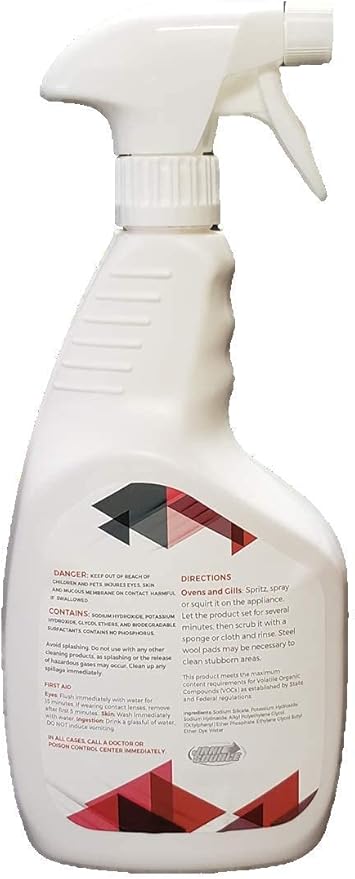 GrillMeister Degreaser &amp Cleaner for Oven Grills Fryers &amp Barbeque 1 Quart (3-Pack)