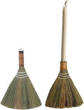 2pcs Hand Woven Broom Portable Cleaning Broom for Home Use Desk Duster Floor Sweeper Design for Dust Removal and Garden