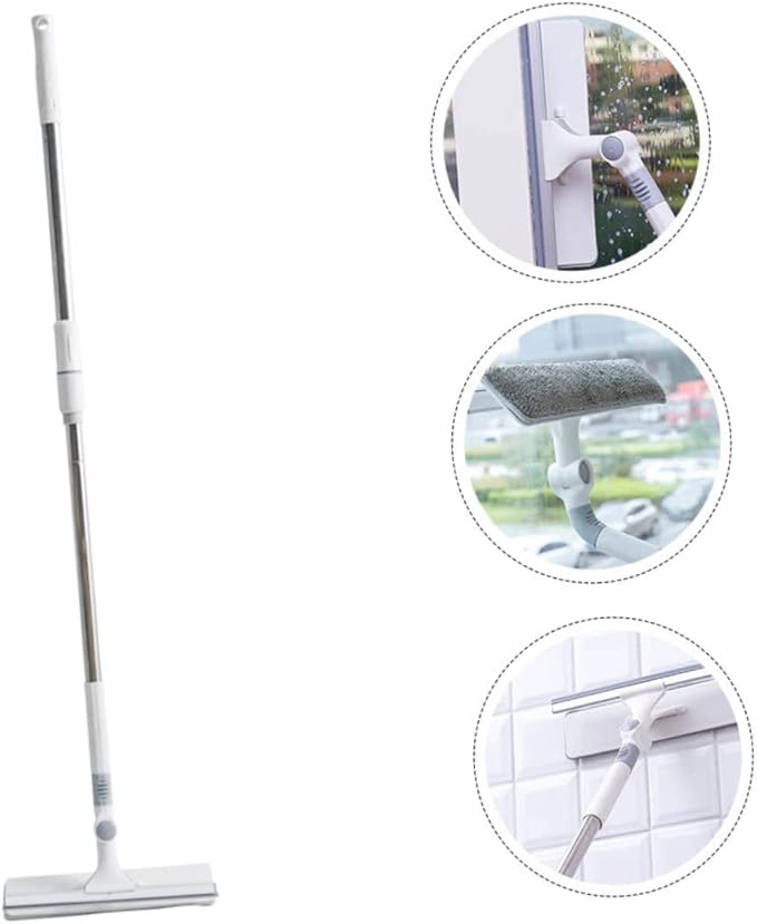 1Pc Double Sided Glass Cleaning Tool Multi Function Floor Mop with Ergonomic Design Durable for Use Windows Tiles and Floors