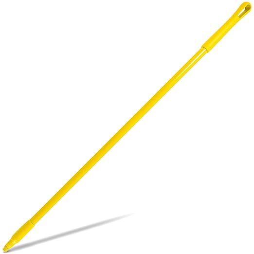 SPARTA 41225EC04 Fiberglass Broom Handle Mop Handle Replacement Handle With Acme Threaded Tip For Commercial Cleaning 48 Inches Yellow (Pack of 12)