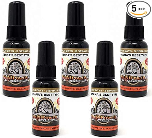 BluntPower (Obama's Best 5 Pack) Concentrated Air Freshener - Premium Oil Based Air Freshener Spray For Home and Car - Long-Lasting Bathroom Spray Car Freshener &amp Odor Eliminator Spray