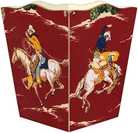 Marye-Kelley WB430-Cowboy Red Wastepaper Basket