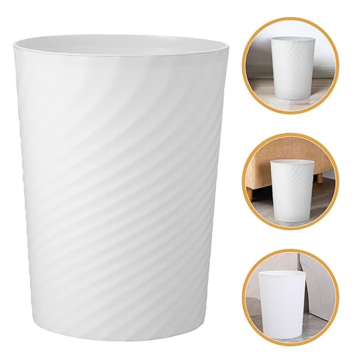 Large Capacity Office Trash Can Plastic Wastebasket for Desk Open Top Garbage Bin for Kitchen Bathroom Bedroom Easy to Clean and Convenient Waste Container