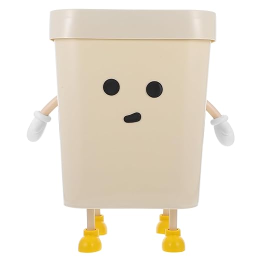 Luxshiny Large Plastic Trash Can for Home Office Bedroom Simple Design Wastebasket for Clutter Space Versatile Sundries Storage Basket for Kitchen Bathroom Dorm Use
