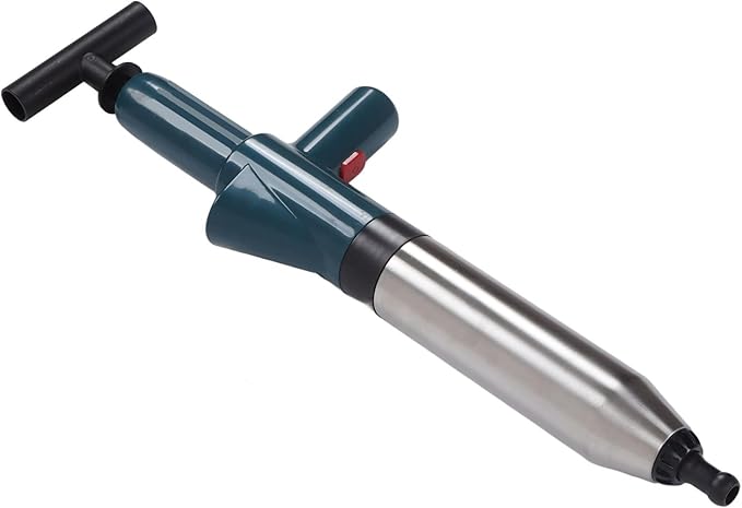 Efficient Pipe Clog Remover Tool for Home Kitchen Bathroom Toilet Floor Drain Green/Silver