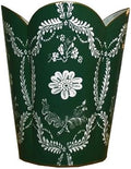 Hunter Green Provencial Wastepaper Basket