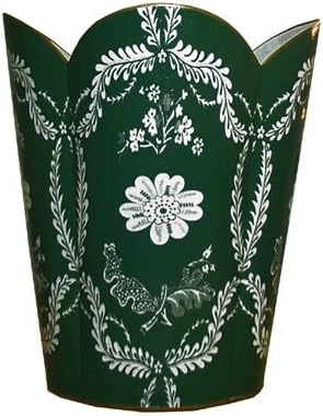 Hunter Green Provencial Wastepaper Basket