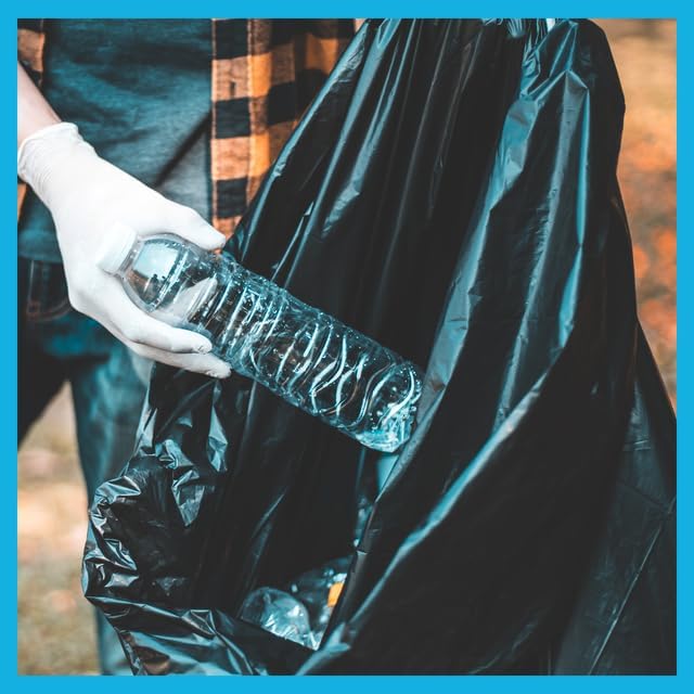 250 Count 40-45 Gallon Trash Bags Heavy Duty Black Bags Ideal for 39 40 42 45 Gallon