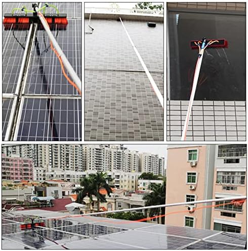 Glass Cleaning Brush Home Water Fed Telescopic Pole Kit Solar Panel Brush Rotating for Photovoltaic PanelTelescopic Window Cleaning Pole &amp Water Fed Brush - Extendable Cleaner for Conservat