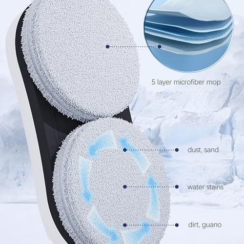Automatic Smart Window Cleaning Robot Edge Detection Smart Spray &amp Streak-Free Shine Robot Window Cleaner Inside/Outside Anti-Drop Protection for Effortless Cleaning Remote Control