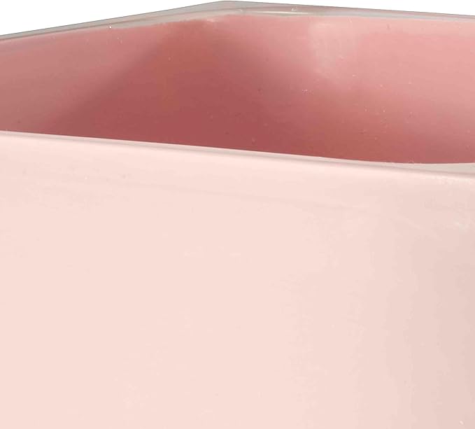 Izod - Wastebasket Decorative Trash Can Resin Home Accessories Guest Bathroom Dorm Room Essentials (Marina Collection Pink)