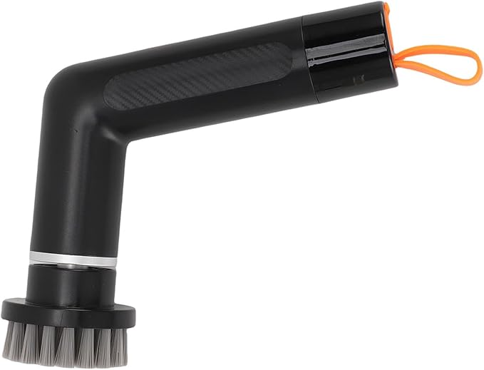 Cordless Cleaning Brush Scrubber Waterproof Bathroom Cleaner with 4 Replaceable Heads White - Powerful Motor Adjustable Speeds Ideal for Tile and Grout (Black)