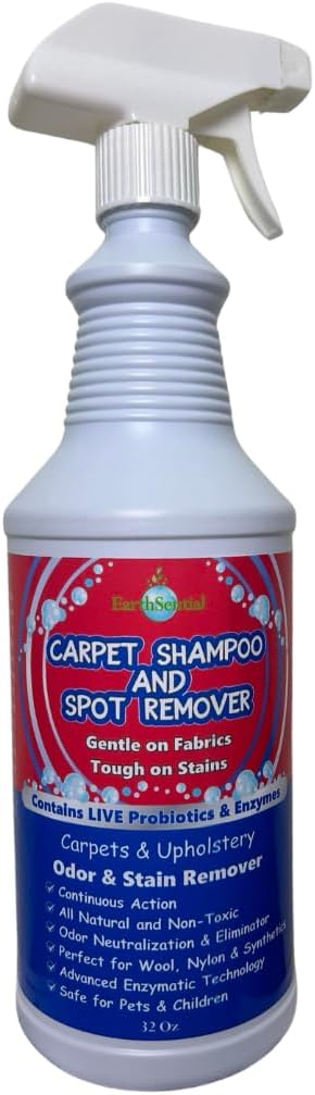 Carpet Shampoo and Spot Remover 32 oz All Natural with Enzymatic Powers