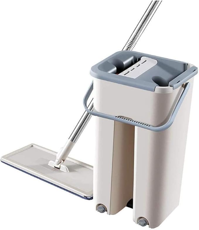 Mop Bucket Cleaning Kit. Easy to Use to Dry Not Dirty Hands Large Area  Stainless Steel Handle 360 ° Flexible Swivel HEA