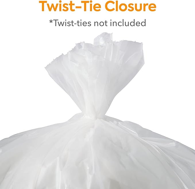 40-45 Gallon Trash Bag 40 x 46 Low Density 1.5 mil Clear 100 Bags/Box