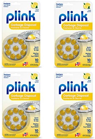 Plink Garbage Disposal Cleaner and Deodorizer 4-Pack 40 Uses Total