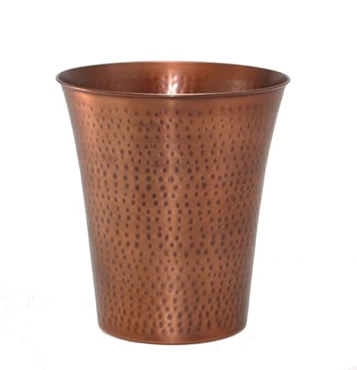 3SCompany Wastepaper Basket Antique Copper Finish Stainless Steel Hand-Hammered