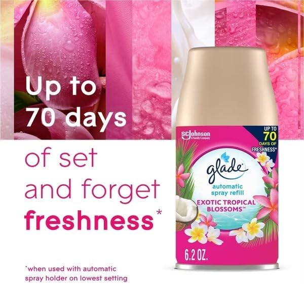 Combo 6.2 oz. Replacement Automatic Air Freshener Room Spray Scent Refills - Exotic Tropical Blossoms (4-Count)