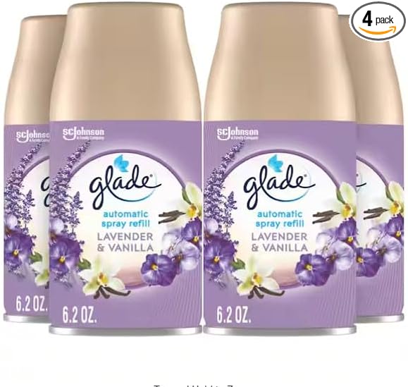 Combo 6.2 oz. Replacement Lavender and Vanilla Automatic Air Freshener Refill (4-Count)