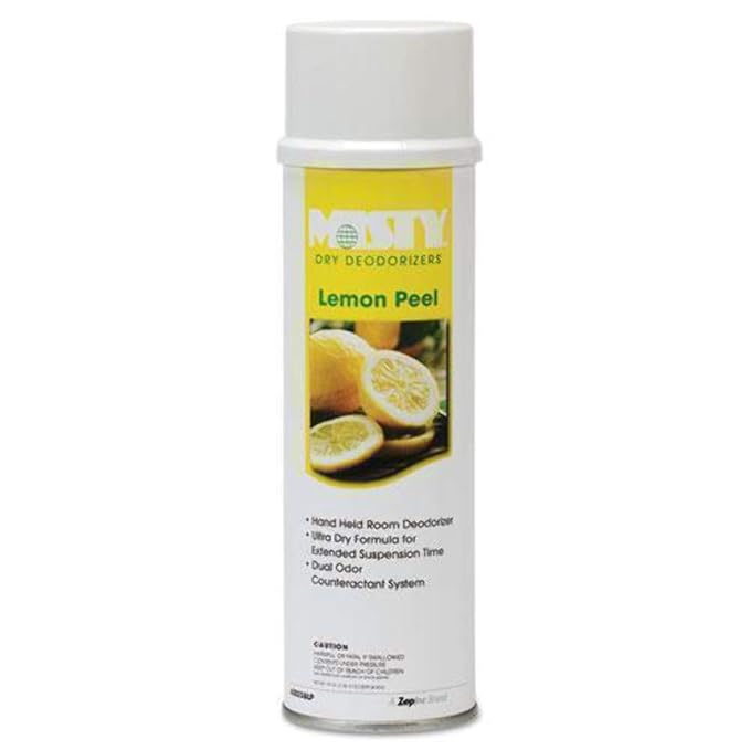 Misty Handheld Air Deodorizer Lemon Peel 10 Oz Aerosol Spray 12/carton