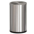 4.8GALStainless Steel Bathroom Trash Can with Lid Silver Trash Can with Flipping Lid Garbage cans for KitchenLiving RoomDental OfficeHotelGuest Room(4.7gal-Silver)
