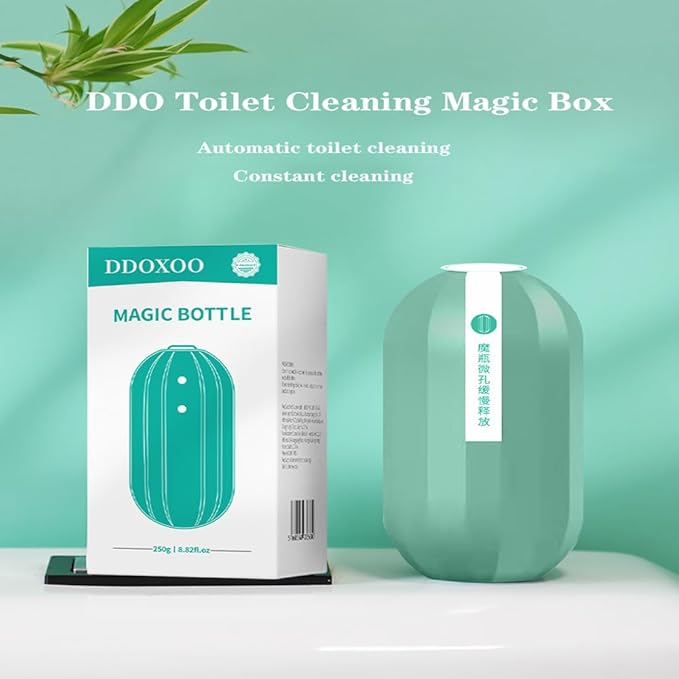 DDOXOO Automatic Toilet Cleaning Magic Box - Powerful Decontamination &amp Air Purification. Large Capacity for 3 Months. Excellent Dissolution No Wall Hanging. Unique External Hanging Rope Design.
