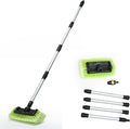 Forgrace Car Wash Brush 12 with Long Handle 60 Inch Soft Bristle Scrub Brush for Car Truck Boat RV House Siding Deck Camper Exterior Washing Cleaning Tool Green