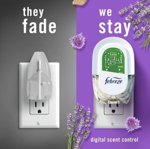 Odor-Fighting Fade Defy PLUG Air Freshener Refill (3) .87 fl. oz. Oil Refills (Mediterranean Lavender)