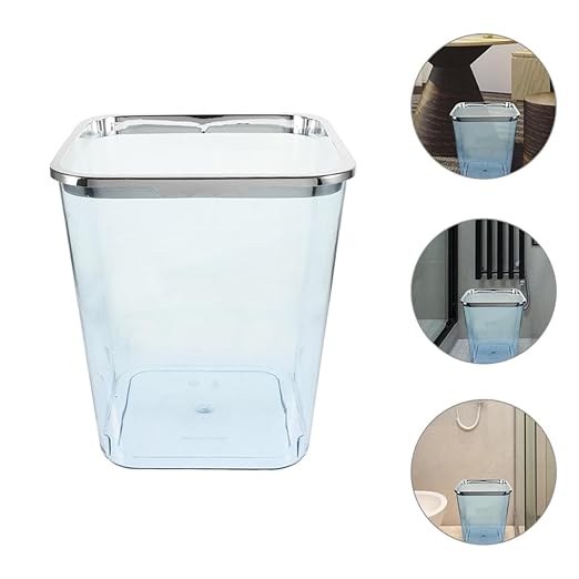 Ciieeo Large Capacity Trash Can 12l with Electroplated Rim Household Garbage Container Bin for Bathroom Kitchen Bedroom Wastebasket