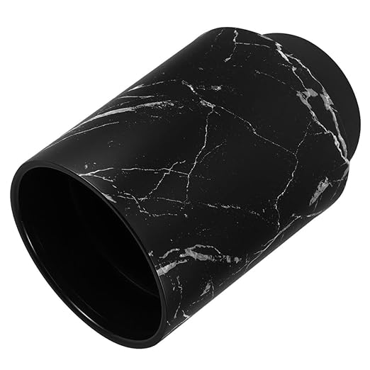 1piece Double Layer Marble Texture Garbage Can Plastic Waste Basket for Bathroom Kitchen Office Practical and Easy to Clean Trash Container for Living Spaces