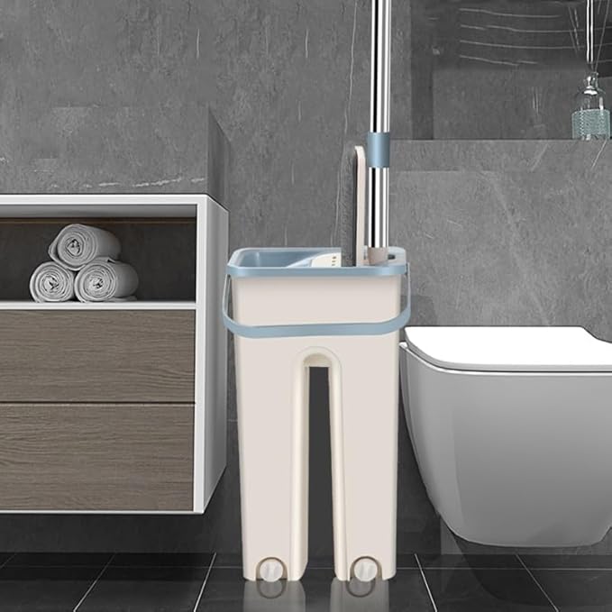 Hand Free Mop Household Dual-Purpose Dry and Wet Flat with Bucket