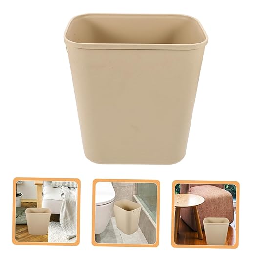 Vaguelly 3pcs Trash Can Wastebasket for Bathroom Kitchen Office Hotel Rooms Space-Saving Design Easy to Clean No Lid Light