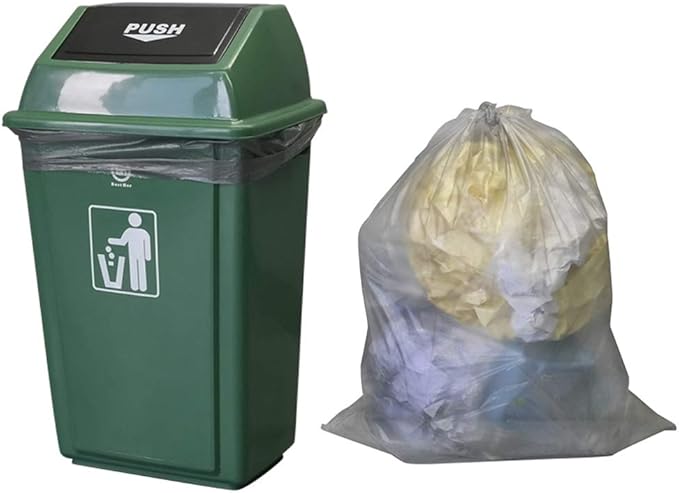 18 Gallon Large Kitchen Trash Bag Gray 100 Counts