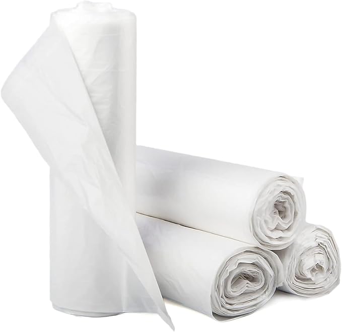 Inteplast Group S434812N 48 Length x 43 Width x 12 Mic Thickness Natural Color HDPE Commercial Coreless Institutional Trash Can Liner Case of 8 Roll 25 Bags per Roll
