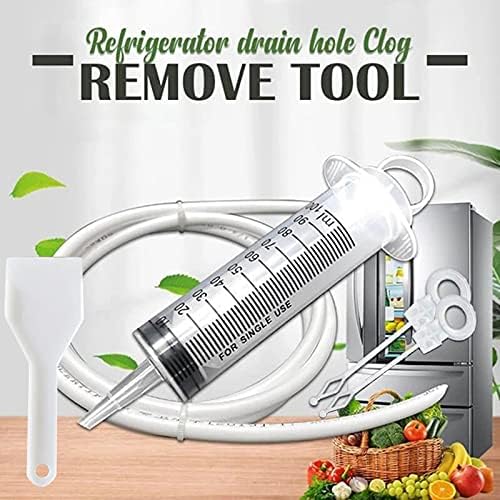 Fridge Drain Hole Remover Cleaning Tool Kit Reusable for Home Refrigerators Quick Clean BJStore - (Color: 2pcs)