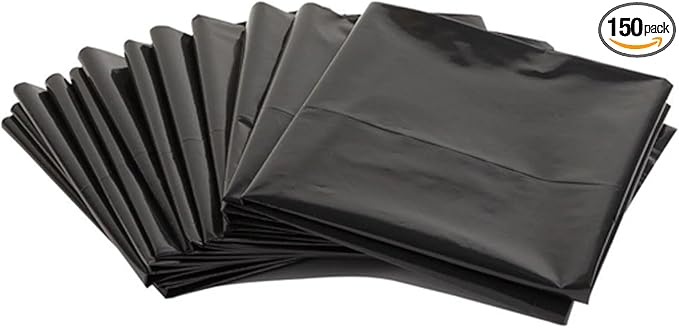 Frienemy Large Black Garbage Bags – 150 Count 24 x 32 Inches Pack of 10 Rolls – Durable &amp Leakproof Trash Bags for Dry &amp Wet Waste