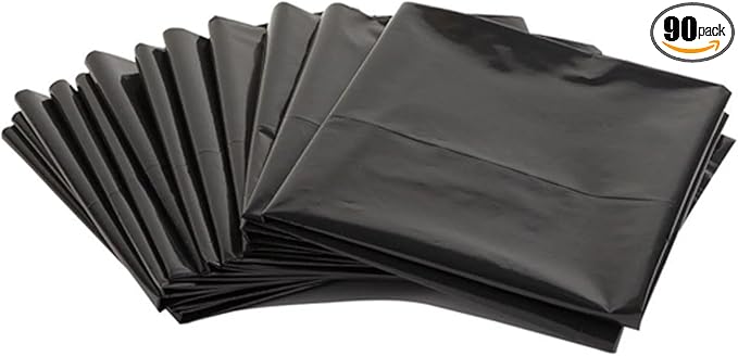 Frienemy Garbage Bags | XL Trash Bags | 30 x 37 in | 90 Count | 9 Rolls of 10 Bags Each | Tear-Proof Garbage Liners for Home Office or Outdoors | Durable Plastic | Wet &amp Dry Waste | Black