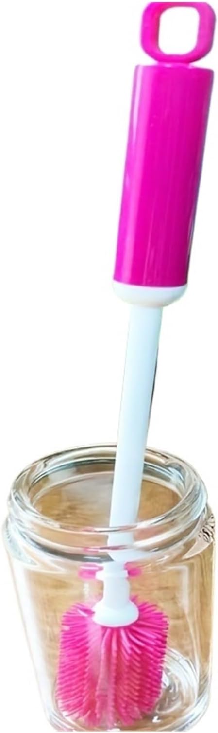 2PC Cup Brush Bottle Insulated CleaningSilicone(Red)