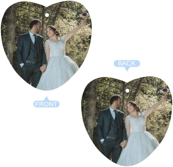 Personalized Air Freshener for Car - Double Sided Photo Custom Car Scents Air Freshener Gift for Valentine’s Day Birthday Ideal for Car Wardrobe Bathroom Hanging Ornaments (Heart 5pcs)