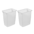 Rubbermaid 2 Pack Traditional Open Top Waste Basket Indoor Trash Bin Container for Bathrooms Kitchens and Home Office 21 Quart White