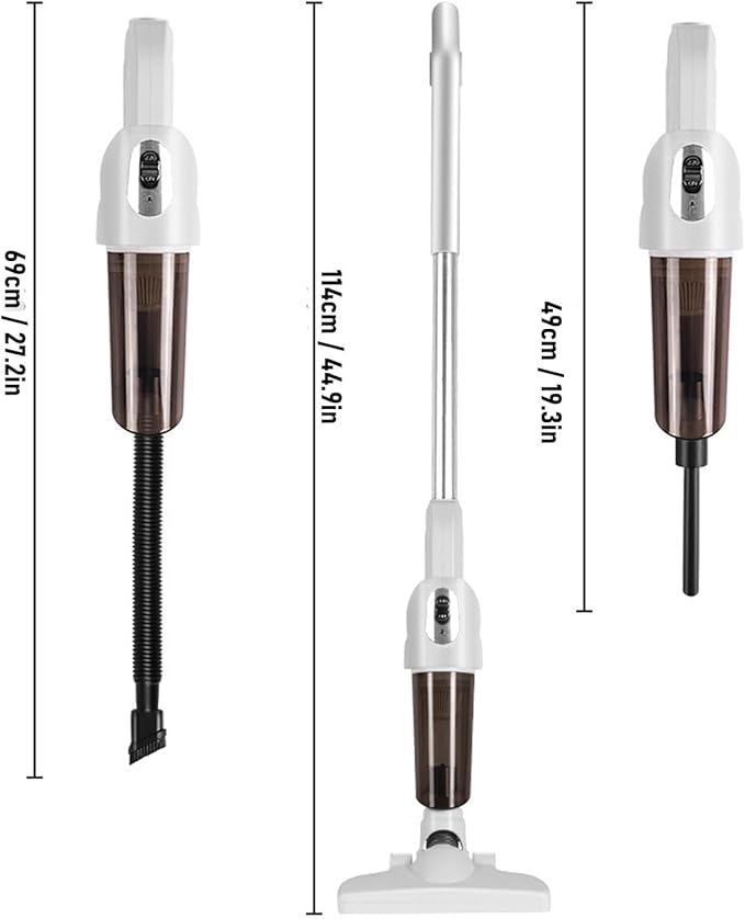 Cordless Vacuum Cleaner 20000Pa Powerful Suction Stick Vacuum for Carpet Pet Hair Hardwood Floors with Crevice Nozzle and Hose