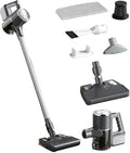 BlackCordless Electric Mop 2025 Electric Spin Mop with LED Headlight and Cordless Vacuum Cleaner Up to 30 mins Powerful Floor Cleaner with Water Tank &amp Rechargeable Battery