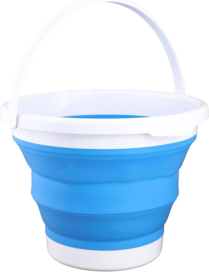 Coghlan's Collapsible 2.6-Gallon Bucket – Lightweight Portable Camping Water Container for Dishwashing Cleaning and Gear Storage – Durable Design Ideal for Campers Hikers and Outdoor Activities