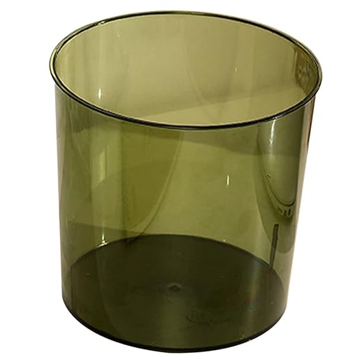 ABOOFAN Clear Large Capacity Trash Bucket Transparent Household Garbage Storage Container for Office Bedroom Living Practical Decorative Wastebasket for Home Use