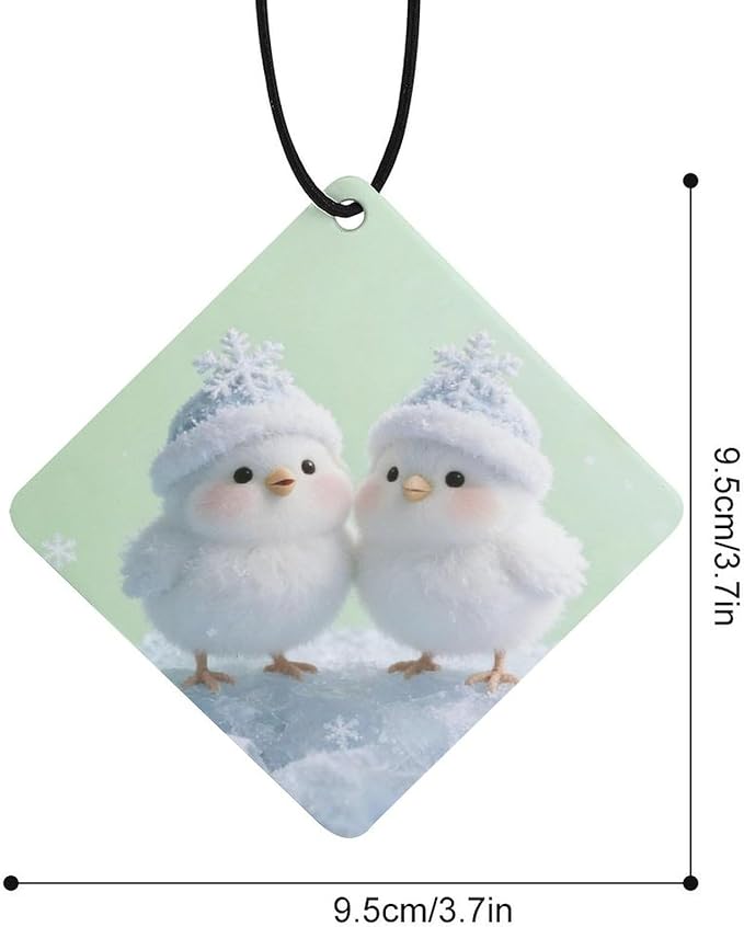 5PCS Car Air Freshener Hanging Personalized Double Sided Snowy Chicks Car Fresheners Long Lasting New Cars Scents Cute Automotive Freshies for Closets Drawers (tea)