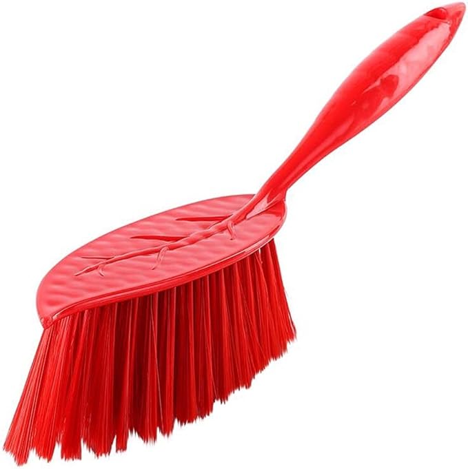 Dust PanIndoor Broom Brush for Cleaning Precipitator Multifunctional Cleaning Brush Suitable for Hotel Family Clothes Dust Hair Sofa Bed Sheets Bedspread Carpet Cleaning Hand Broom dust Catcher(Red)