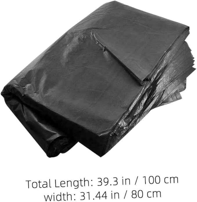 50pcs Large Garbage Bags 80x100cm Heavy Duty Commercial Trash Bags for 100l Bins Outdoor Gardening and Property Maintenance Waste Disposal